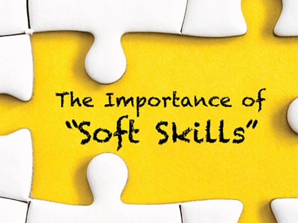 puzzle pieces with a the middle one missing with the title "The Importance of 'Soft Skills'"