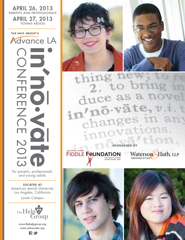 Advance LA 2013 Conference Brochure with four images of people and text